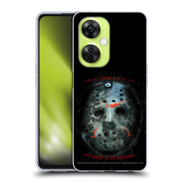 Freddy VS. Jason Graphics Jason's Birthday Soft Gel Case for OnePlus Nord CE 3 Lite 5G