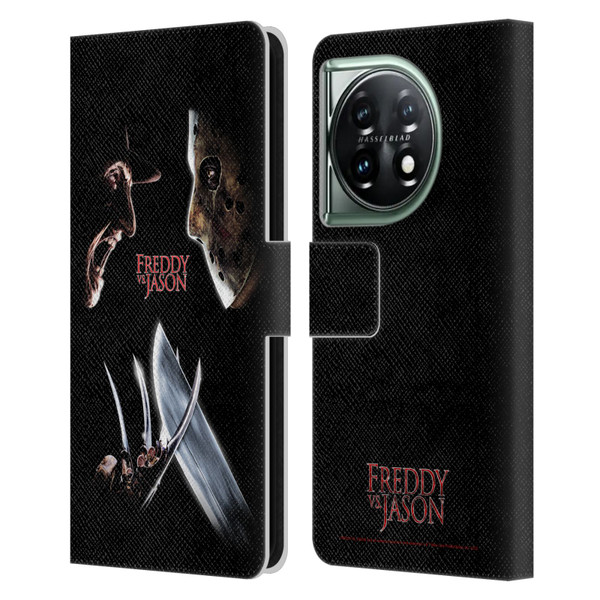 Freddy VS. Jason Graphics Freddy vs. Jason Leather Book Wallet Case Cover For OnePlus 11 5G