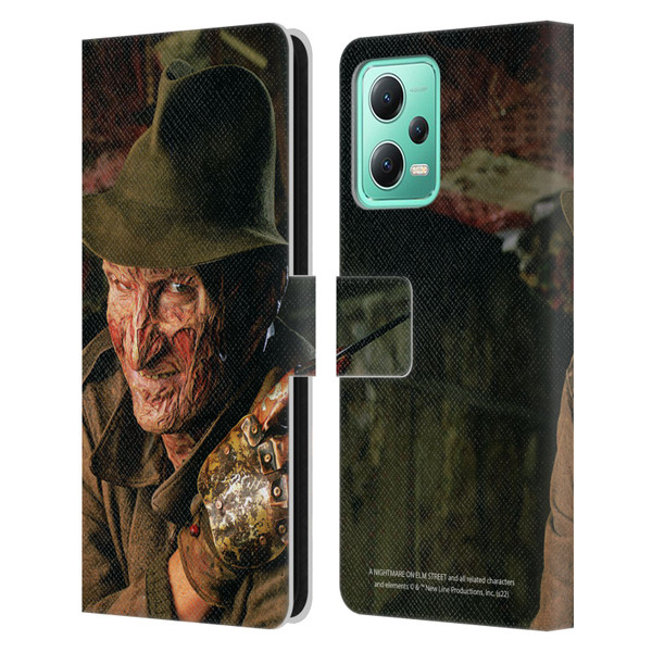 A Nightmare On Elm Street 4 The Dream Master Graphics Freddy Leather Book Wallet Case Cover For Xiaomi Redmi Note 12 5G