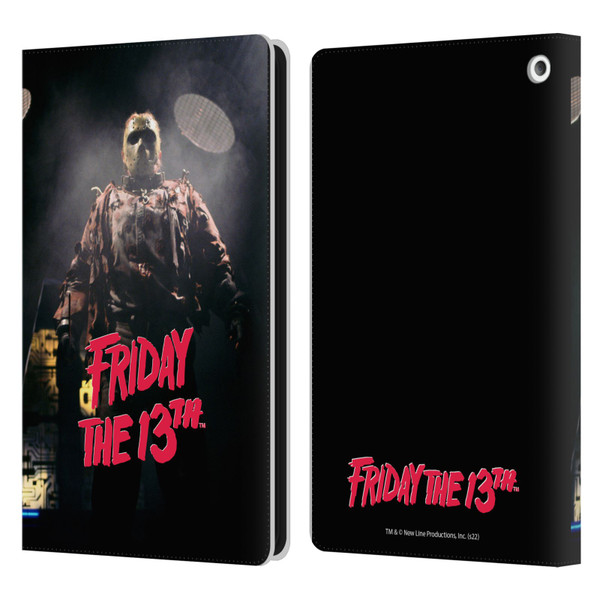 Friday the 13th: Jason X Graphics Jason Voorhees Leather Book Wallet Case Cover For Amazon Fire HD 8/Fire HD 8 Plus 2020