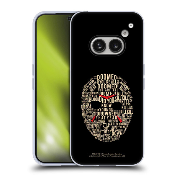 Friday the 13th 1980 Graphics Typography Soft Gel Case for Nothing Phone (2a)