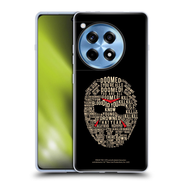 Friday the 13th 1980 Graphics Typography Soft Gel Case for OnePlus 12R