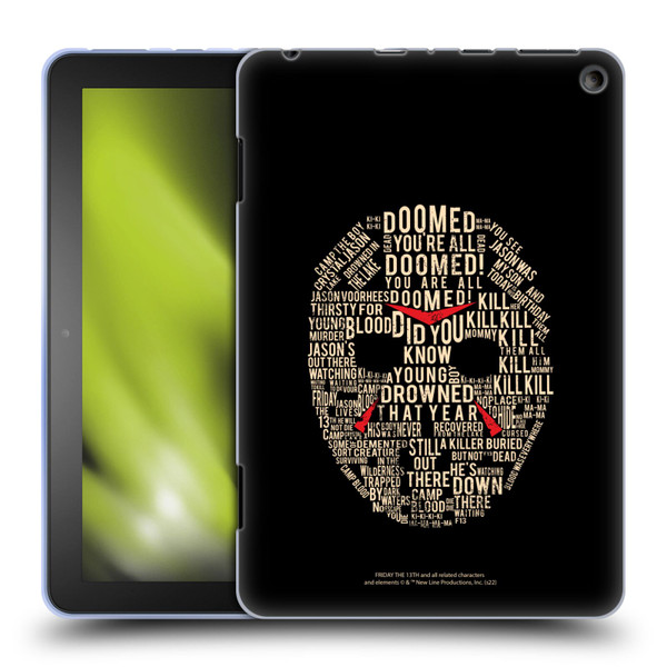 Friday the 13th 1980 Graphics Typography Soft Gel Case for Amazon Fire HD 8/Fire HD 8 Plus 2020