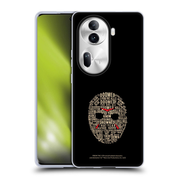 Friday the 13th 1980 Graphics Typography Soft Gel Case for OPPO Reno11 Pro