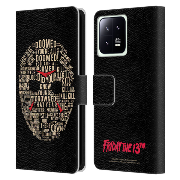 Friday the 13th 1980 Graphics Typography Leather Book Wallet Case Cover For Xiaomi 13 5G