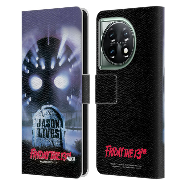 Friday the 13th Part VI Jason Lives Key Art Poster Leather Book Wallet Case Cover For OnePlus 11 5G