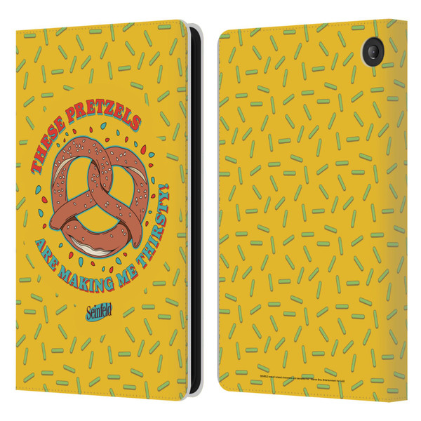 Seinfeld Graphics These Pretzels Leather Book Wallet Case Cover For Amazon Fire 7 2022