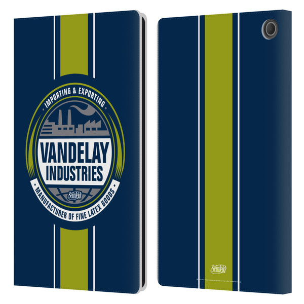 Seinfeld Graphics Vandelay Industries Leather Book Wallet Case Cover For Amazon Fire Max 11 2023