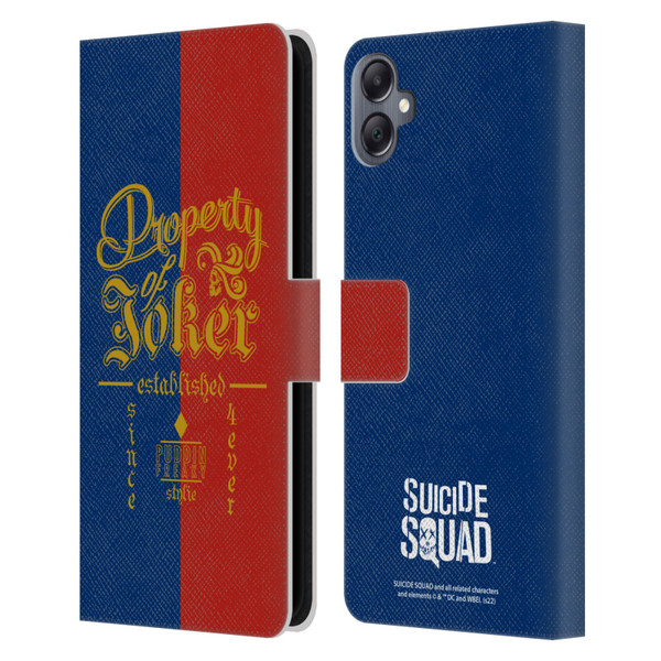 Suicide Squad 2016 Graphics Property Of Joker Leather Book Wallet Case Cover For Samsung Galaxy A05
