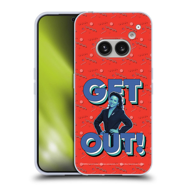 Seinfeld Graphics Get Out! Soft Gel Case for Nothing Phone (2a)