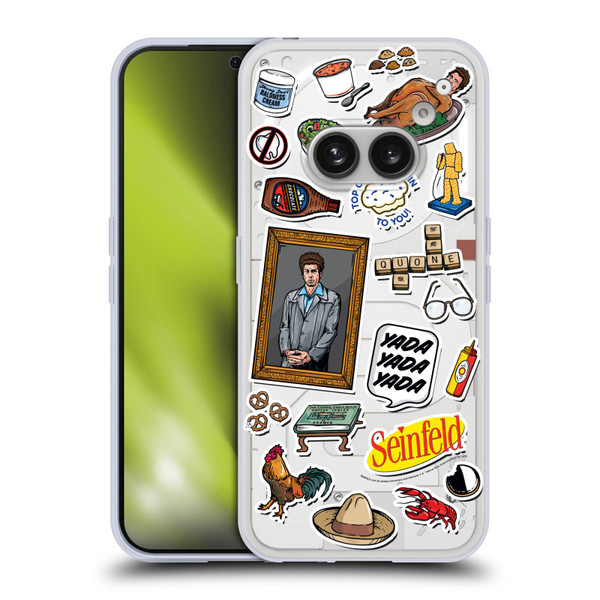Seinfeld Graphics Sticker Collage Soft Gel Case for Nothing Phone (2a)