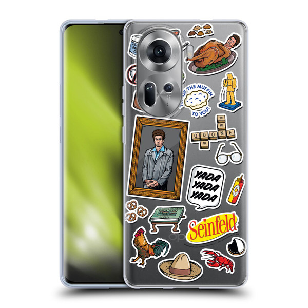 Seinfeld Graphics Sticker Collage Soft Gel Case for OPPO Reno11