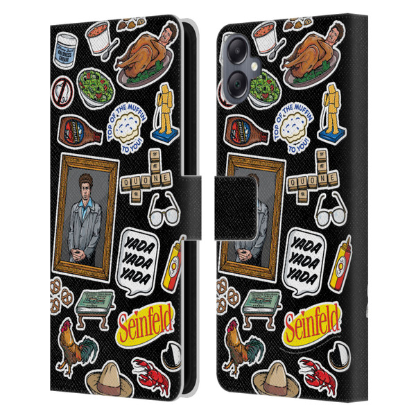 Seinfeld Graphics Sticker Collage Leather Book Wallet Case Cover For Samsung Galaxy A05
