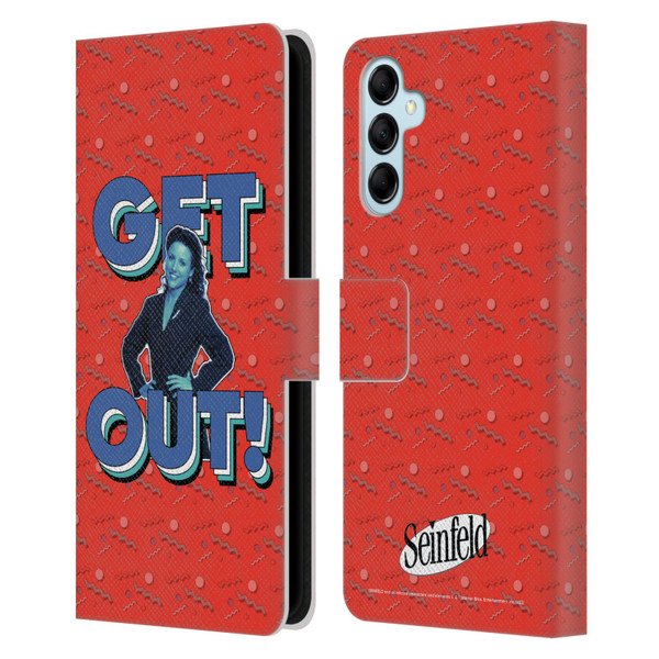 Seinfeld Graphics Get Out! Leather Book Wallet Case Cover For Samsung Galaxy M14 5G