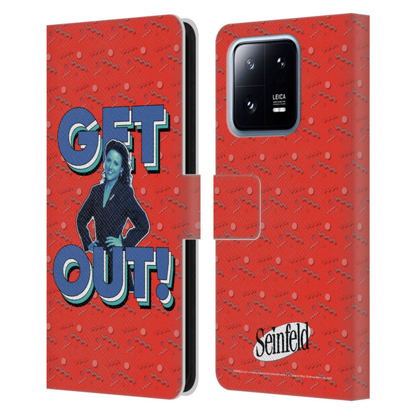 Seinfeld Graphics Get Out! Leather Book Wallet Case Cover For Xiaomi 13 Pro 5G