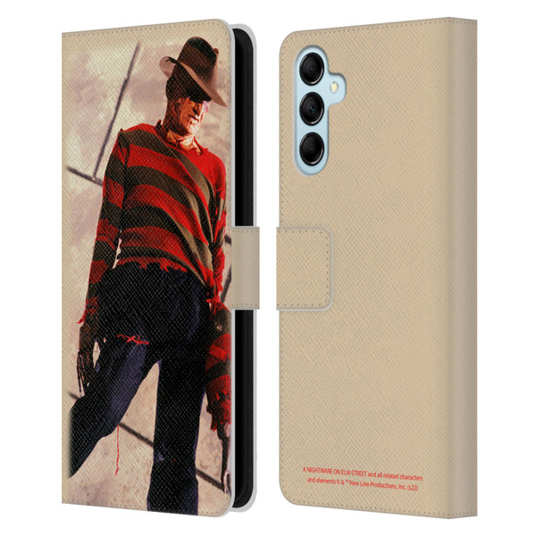 A Nightmare On Elm Street: The Dream Child Graphics Freddy Leather Book Wallet Case Cover For Samsung Galaxy M14 5G