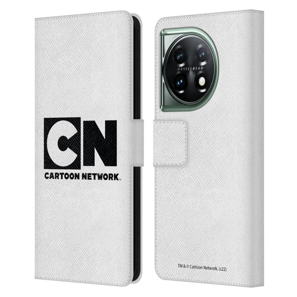 Cartoon Network Logo Plain Leather Book Wallet Case Cover For OnePlus 11 5G