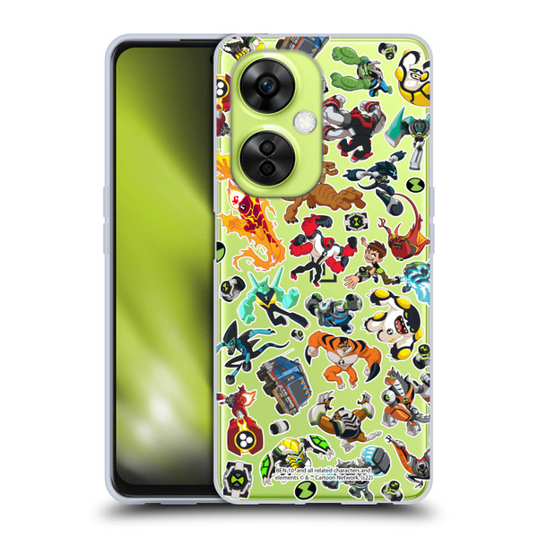 Ben 10: Animated Series Graphics Alien Pattern Soft Gel Case for OnePlus Nord CE 3 Lite 5G