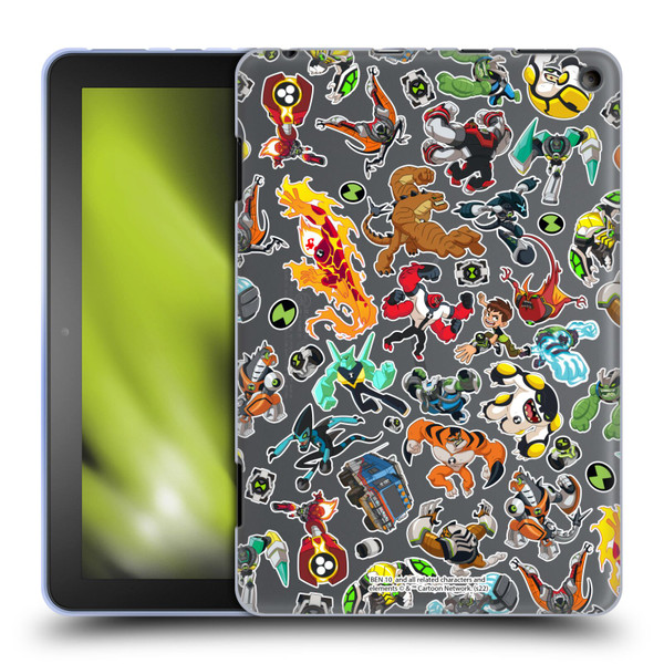 Ben 10: Animated Series Graphics Alien Pattern Soft Gel Case for Amazon Fire HD 8/Fire HD 8 Plus 2020