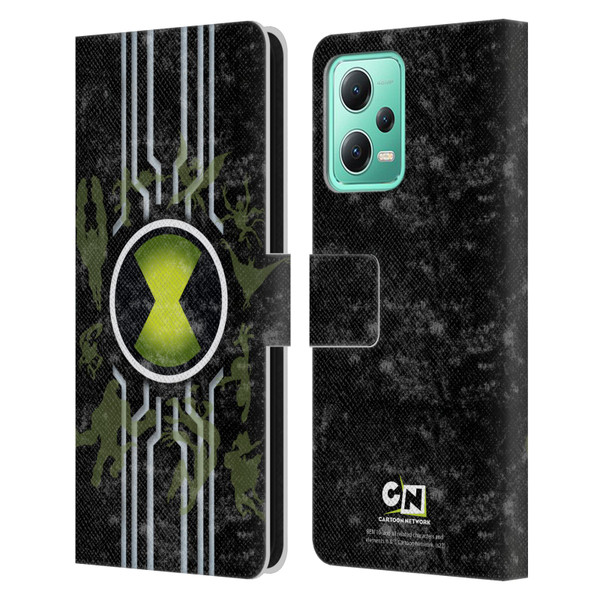 Ben 10: Alien Force Graphics Omnitrix Leather Book Wallet Case Cover For Xiaomi Redmi Note 12 5G