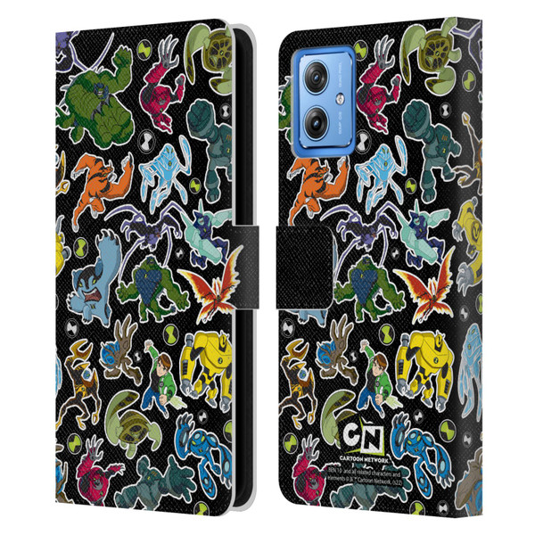 Ben 10: Ultimate Alien Graphics Alien Pattern Leather Book Wallet Case Cover For Motorola Moto G54 5G