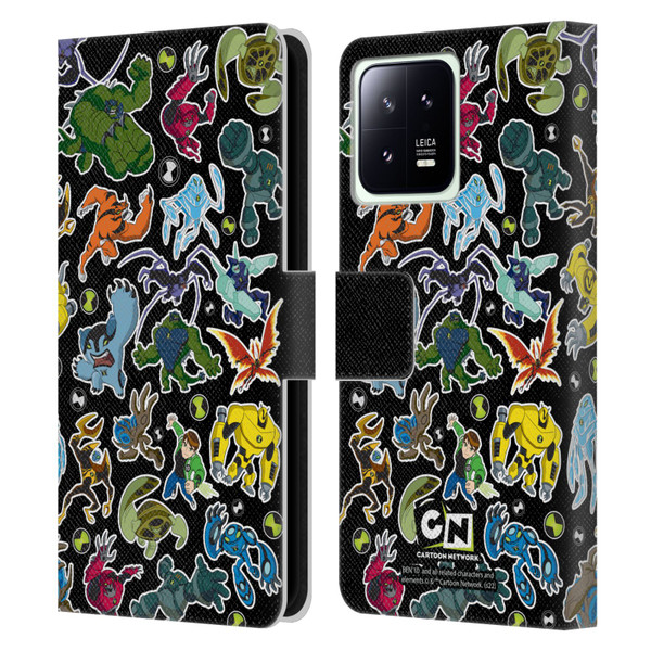 Ben 10: Ultimate Alien Graphics Alien Pattern Leather Book Wallet Case Cover For Xiaomi 13 5G