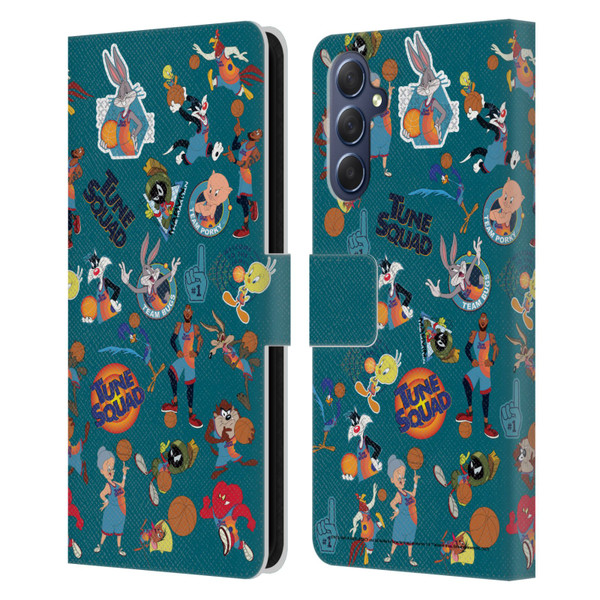 Space Jam: A New Legacy Graphics Squad Leather Book Wallet Case Cover For Samsung Galaxy M54 5G