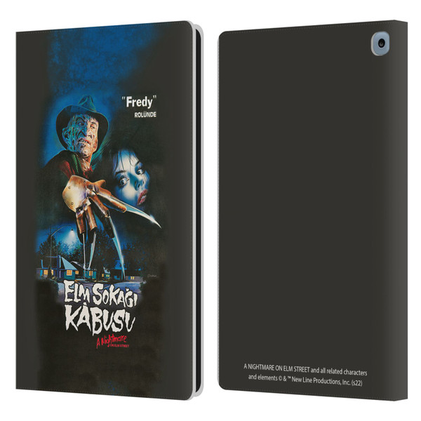 A Nightmare On Elm Street (1984) Graphics Elm Sokagi Leather Book Wallet Case Cover For Amazon Fire HD 10 / Plus 2021