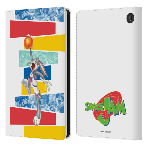 Space Jam (1996) Graphics Bugs Bunny Leather Book Wallet Case Cover For Amazon Fire 7 2022