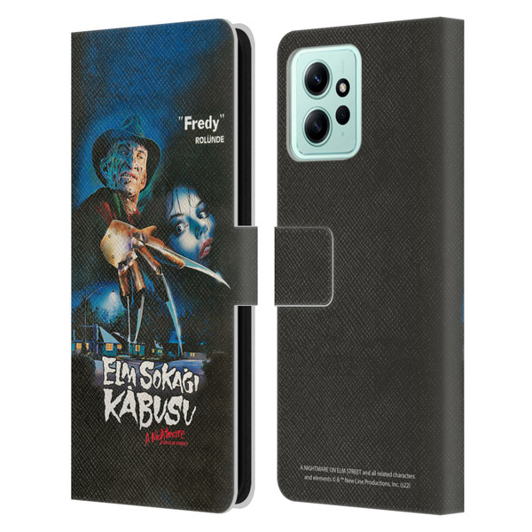 A Nightmare On Elm Street (1984) Graphics Elm Sokagi Leather Book Wallet Case Cover For Xiaomi Redmi 12