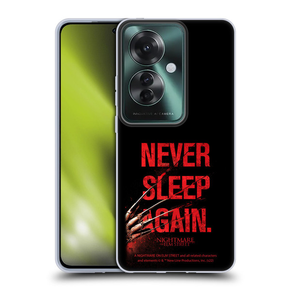 A Nightmare On Elm Street (2010) Graphics Never Sleep Again Soft Gel Case for OPPO Reno11 F 5G / F25 Pro 5G