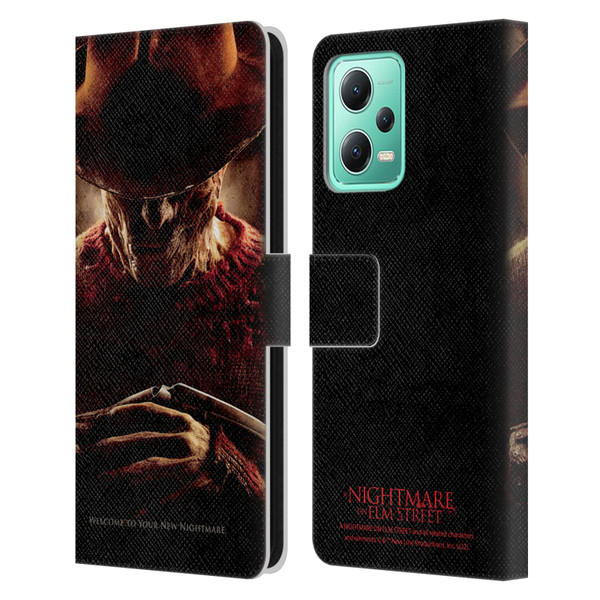 A Nightmare On Elm Street (2010) Graphics Freddy Key Art Leather Book Wallet Case Cover For Xiaomi Redmi Note 12 5G
