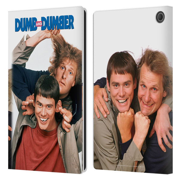 Dumb And Dumber Key Art Characters 1 Leather Book Wallet Case Cover For Amazon Fire Max 11 2023