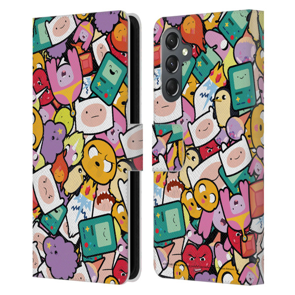Adventure Time Graphics Pattern Leather Book Wallet Case Cover For Samsung Galaxy A25 5G