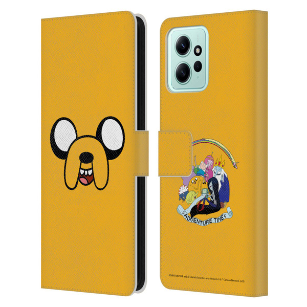 Adventure Time Graphics Jake The Dog Leather Book Wallet Case Cover For Xiaomi Redmi 12