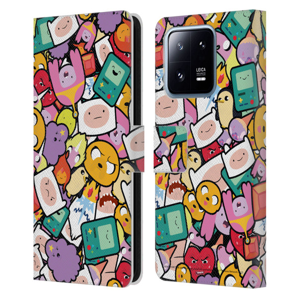 Adventure Time Graphics Pattern Leather Book Wallet Case Cover For Xiaomi 13 Pro 5G