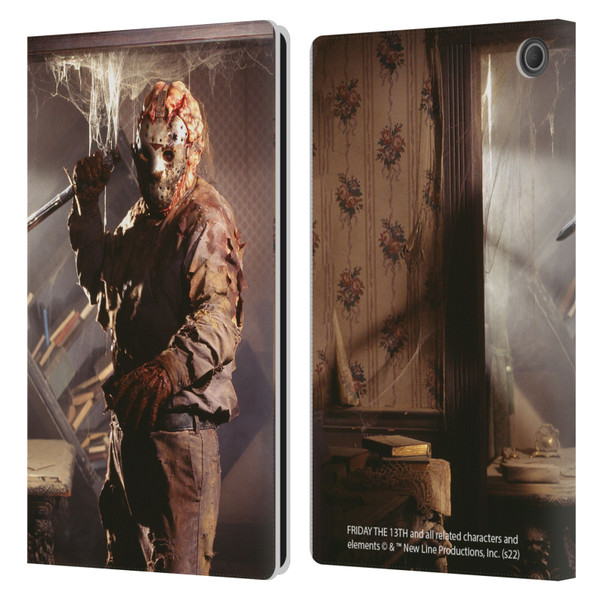 Friday the 13th: Jason Goes To Hell Graphics Jason Voorhees 2 Leather Book Wallet Case Cover For Amazon Fire Max 11 2023