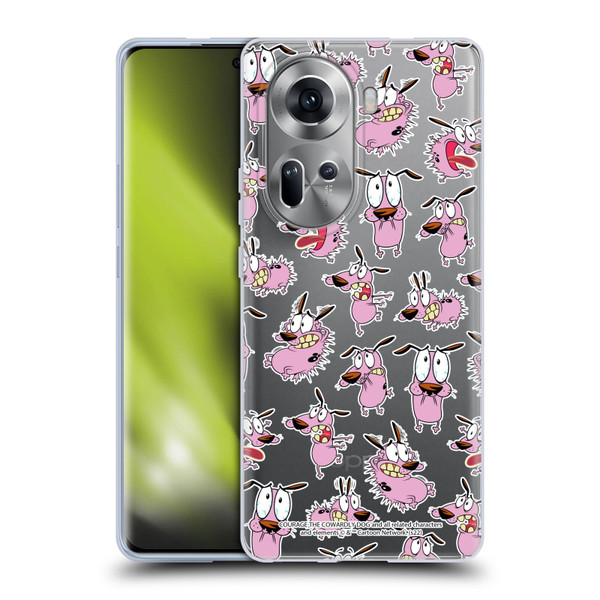 Courage The Cowardly Dog Graphics Pattern Soft Gel Case for OPPO Reno11