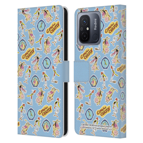 Cow and Chicken Graphics Pattern Leather Book Wallet Case Cover For Xiaomi Redmi 12C