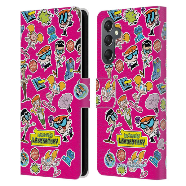 Dexter's Laboratory Graphics Icons Leather Book Wallet Case Cover For Samsung Galaxy A25 5G