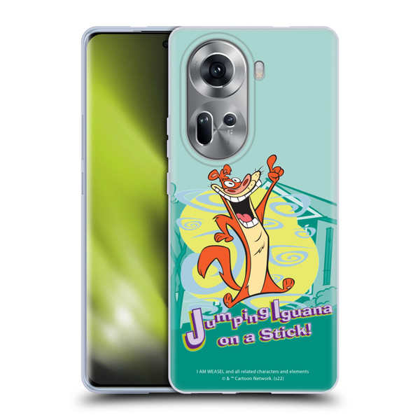 I Am Weasel. Graphics Jumping Iguana On A Stick Soft Gel Case for OPPO Reno11