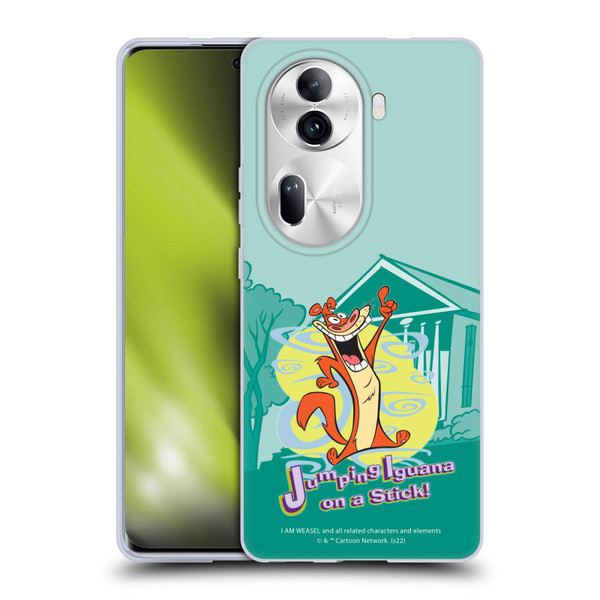 I Am Weasel. Graphics Jumping Iguana On A Stick Soft Gel Case for OPPO Reno11 Pro
