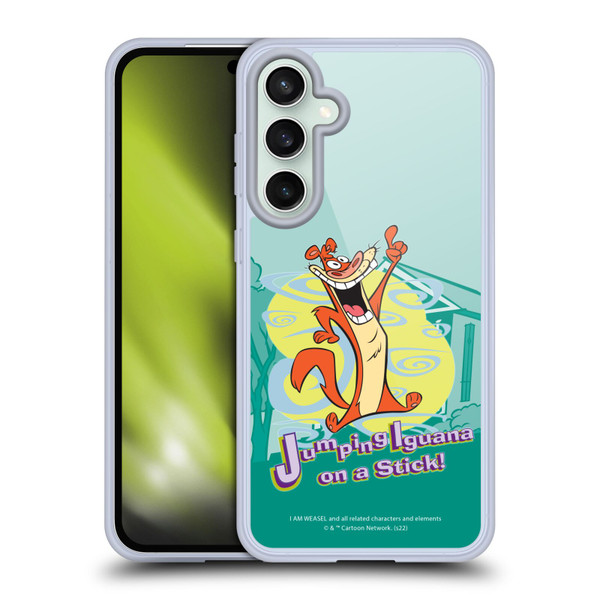 I Am Weasel. Graphics Jumping Iguana On A Stick Soft Gel Case for Samsung Galaxy S23 FE 5G