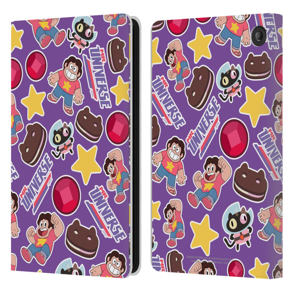 Steven Universe Graphics Icons Leather Book Wallet Case Cover For Amazon Fire 7 2022