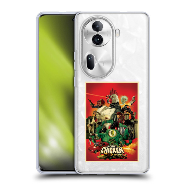 Robot Chicken Graphics Poster Soft Gel Case for OPPO Reno11 Pro