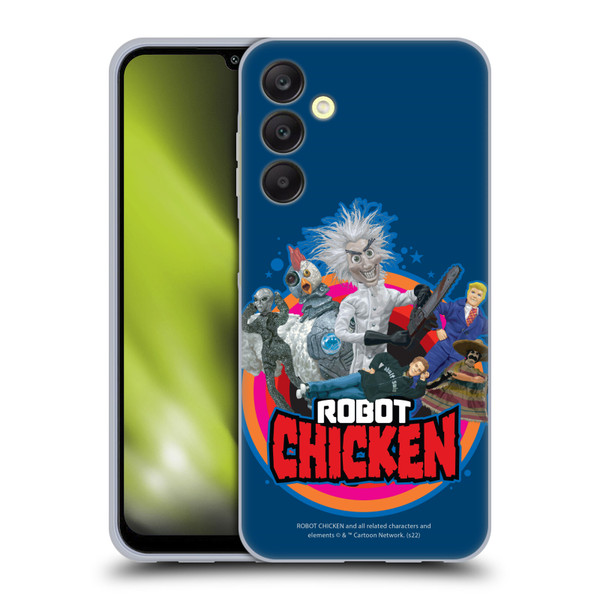Robot Chicken Graphics Characters Soft Gel Case for Samsung Galaxy A25 5G