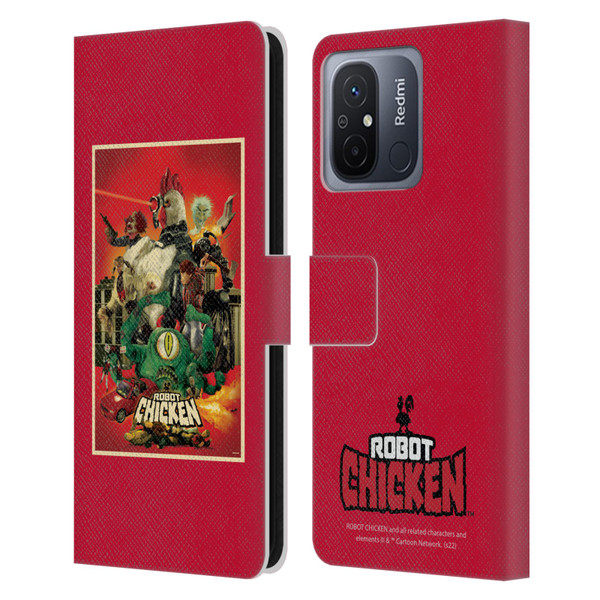 Robot Chicken Graphics Poster Leather Book Wallet Case Cover For Xiaomi Redmi 12C