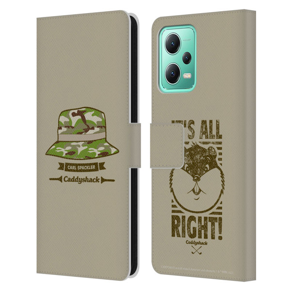 Caddyshack Graphics Carl Spackler Hat Leather Book Wallet Case Cover For Xiaomi Redmi Note 12 5G