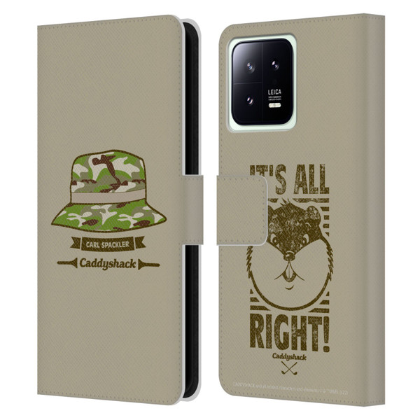 Caddyshack Graphics Carl Spackler Hat Leather Book Wallet Case Cover For Xiaomi 13 5G