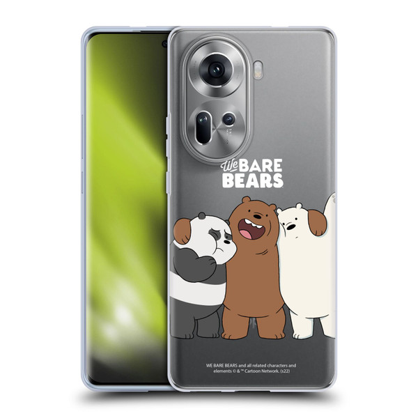 We Bare Bears Character Art Group 1 Soft Gel Case for OPPO Reno11